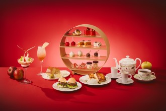 画像:【THE LOBBY LOUNGE】 11月10日~12月15日限定 赤くつやめき甘やかに香る りんごアフタヌーンティー 初登場
